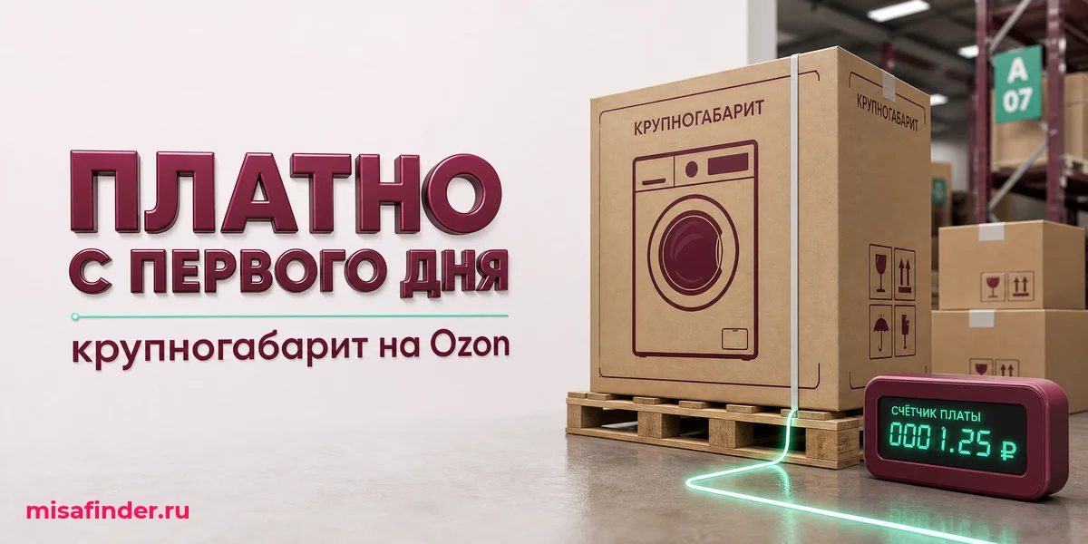 Платное хранение Ozon: крупногабарит с первого дня
