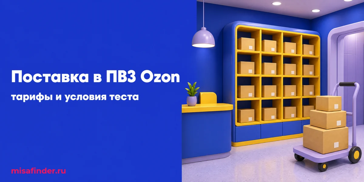 Поставка в ПВЗ Ozon: тарифы и условия теста с 7 октября